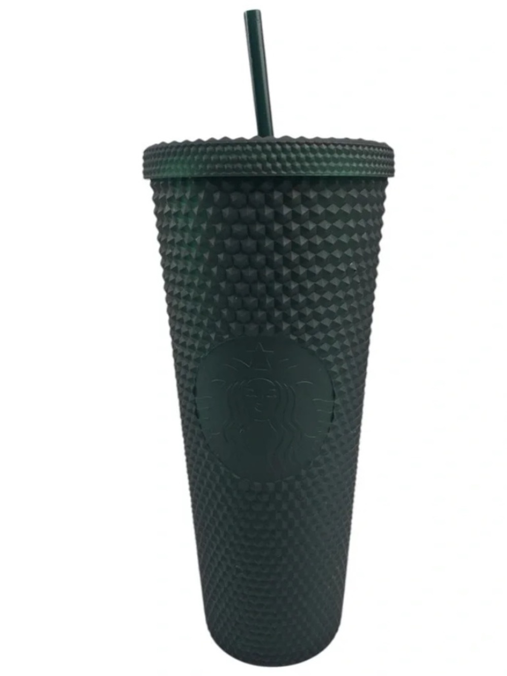 NWOT Starbucks 2022 Matte Dark Green Soft Studded Tumbler 24oz